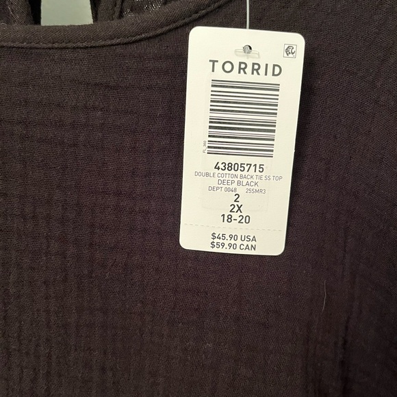 NEW! Torrid Short Sleeve Tiered Top - Picture 8 of 8